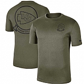 Men's Kansas City Chiefs Nike Olive 2019 Salute to Service Sideline Seal Legend Performance T Shirt,baseball caps,new era cap wholesale,wholesale hats
